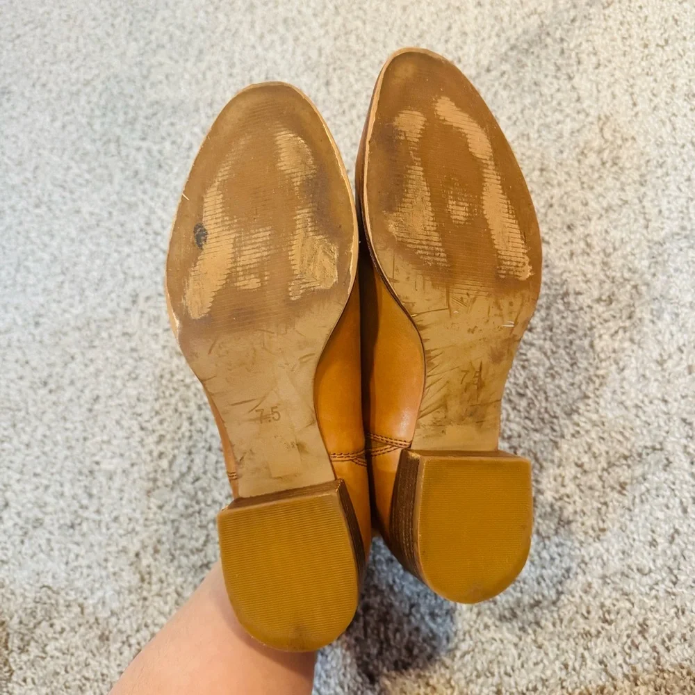 MADEWELL The Carina Boot Tan Leather Women’s Size‎ 7.5